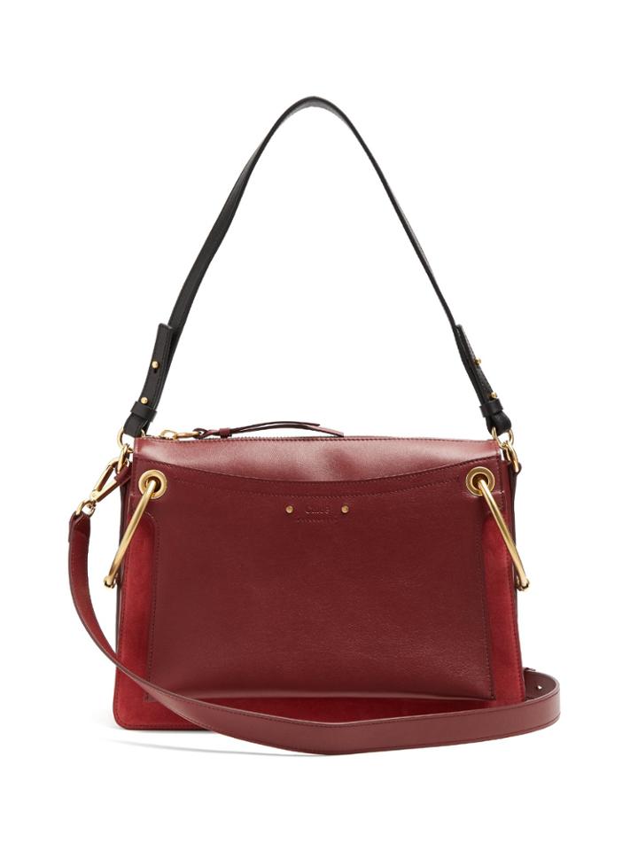 Chloé Roy Medium Suede And Leather Shoulder Bag