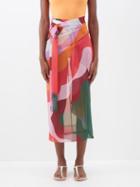 Etro - Abstract-print Crepe Sarong - Womens - Multi