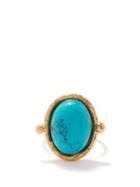 Sylvia Toledano - Oval Turquoise Ring - Womens - Blue Gold
