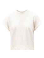 Ladies Lingerie About - Linen-blend Jersey T-shirt - Womens - Ivory