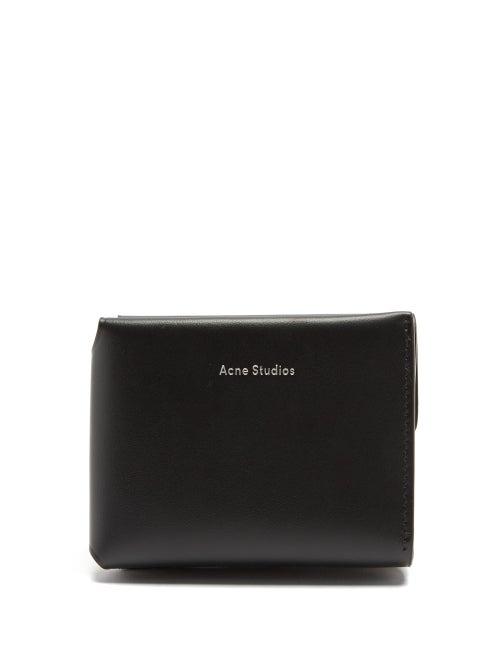 Ladies Accessories Acne Studios - Logo-debossed Tri-fold Leather Wallet - Womens - Black