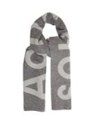 Acne Studios Toronty Bi-colour Logo Wool-blend Scarf