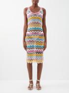 Missoni - Zigzag Crochet-knit Midi Dress - Womens - Multi