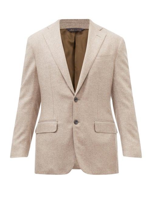 Thom Sweeney - Single-breasted Cashmere-twill Jacket - Mens - Beige