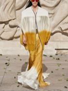 Rick Owens - Ombr Silk-chiffon Maxi Skirt - Womens - White Gold