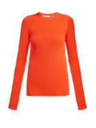 Matchesfashion.com Helmut Lang - Ribbed Knit Top - Womens - Orange