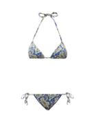 Matchesfashion.com Etro - Paisley Print Bikini - Womens - Blue