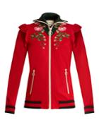 Gucci Ruffled-shoulder Zip-through Jersey Jacket
