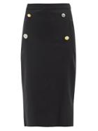 Matchesfashion.com Vetements - Multi-button Tailored Wool Skirt - Womens - Black