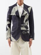 S.s. Daley - Bird-print Single-breasted Wool Jacket - Mens - Navy Multi