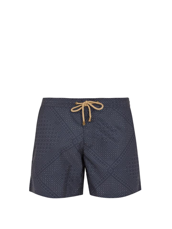 Thorsun Titan-fit Quilt-print Swim Shorts