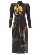 Matchesfashion.com Johanna Ortiz - Meaningful Opportunity Recycled-georgette Dress - Womens - Black