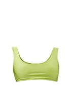 Jade Swim - Rounded Edges Scoop-neck Bikini Top - Womens - Olive