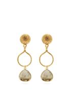 Matchesfashion.com Sylvia Toledano - Rose-cut Labradorite Drop Earrings - Womens - Gold