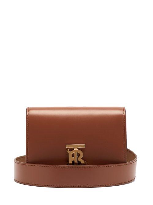 Matchesfashion.com Burberry - Monogram Clasp Leather Belt Bag - Womens - Tan
