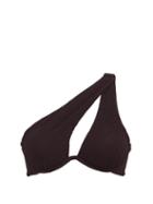 Matchesfashion.com Self-portrait - Asymmetric Cutout Bikini Top - Womens - Black