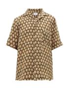 Matchesfashion.com Nanushka - Ville Batik-print Cupro Shirt - Mens - Khaki Multi