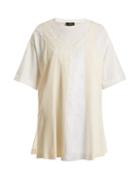 Matchesfashion.com Joseph - Overlay Detail Cotton T Shirt - Womens - White