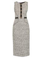 Oscar De La Renta Sleeveless Boucl-tweed Pencil Dress