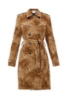 Matchesfashion.com Pallas Paris - Fairbanks Leopard-print Velvet Trench Coat - Womens - Leopard