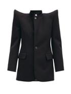 Matchesfashion.com Balenciaga - Pagoda Exaggerated-shoulder Wool-twill Jacket - Womens - Black