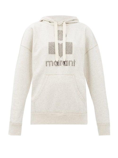 Matchesfashion.com Isabel Marant Toile - Mansel Terry-logo Cotton-blend Sweatshirt - Womens - Ivory