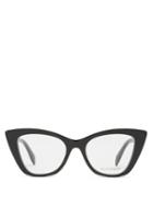 Matchesfashion.com Alexander Mcqueen - Cat-eye Acetate Glasses - Womens - Black