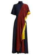 Matchesfashion.com Roksanda - Arisha Draped Silk Dress - Womens - Blue Multi