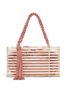 Matchesfashion.com Montunas - Guaria Tasseled Acetate Box Bag - Womens - White Multi