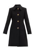 Matchesfashion.com Givenchy - Chain-embellished Single-breasted Wool-blend Coat - Womens - Black