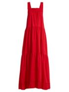 Matchesfashion.com Lee Mathews - Davis Cotton Poplin Maxi Dress - Womens - Red