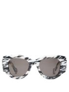 Matchesfashion.com Balenciaga - Paris Zebra Effect Acetate Sunglasses - Womens - White Black