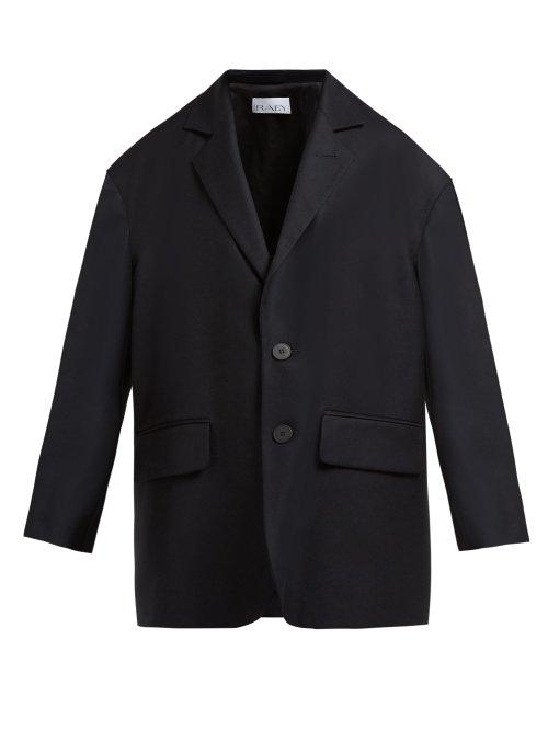 Matchesfashion.com Raey - Soft Tailored Single Breasted Wool Twill Blazer - Womens - Black