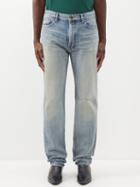 Saint Laurent - Distressed Straight-leg Jeans - Mens - Blue