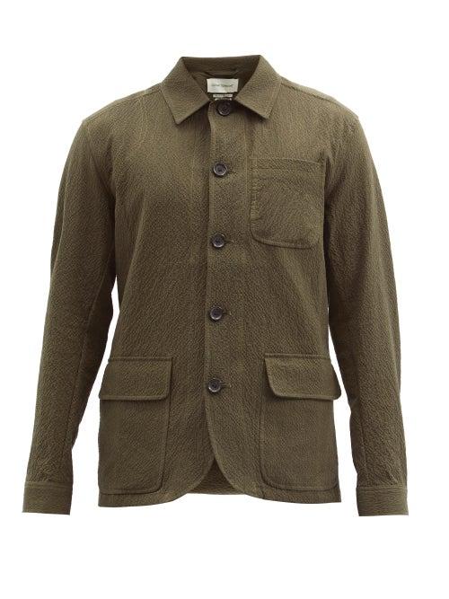 Matchesfashion.com Oliver Spencer - Cowboy Organic-cotton Blend Jacket - Mens - Green