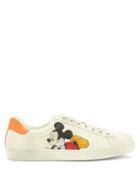 Matchesfashion.com Gucci - Ace Mickey Mouse Leather Trainers - Mens - White Multi