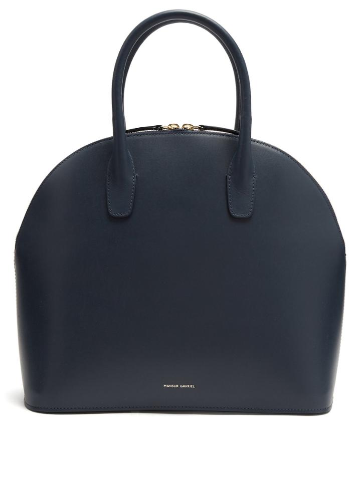 Mansur Gavriel Navy-lined Top-handle Leather Bag