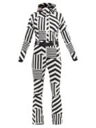 Matchesfashion.com Perfect Moment - Star Dazzle Striped Soft-shell Ski Suit - Womens - Black White