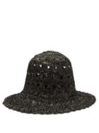 Matchesfashion.com Reinhard Plank Hats - Macram-knitted Bucket Hat - Womens - Black