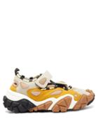 Matchesfashion.com Acne Studios - Velcro Strap Suede Trainers - Womens - Yellow Multi