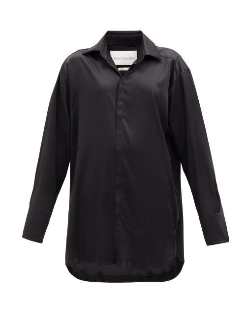 Matchesfashion.com Ludovic De Saint Sernin - Go To Silk-satin Shirt - Womens - Black
