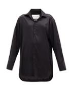 Matchesfashion.com Ludovic De Saint Sernin - Go To Silk-satin Shirt - Womens - Black