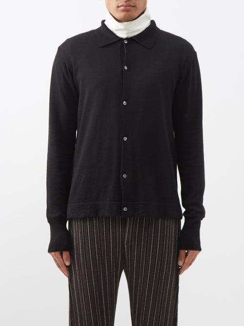 Officine Gnrale - Brent V-neck Cotton And Lyocell-blend Cardigan - Mens - Black