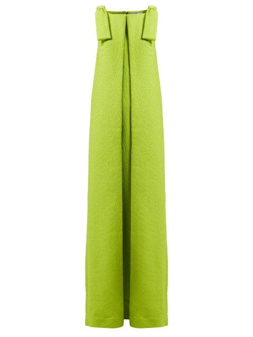 Matchesfashion.com Emilia Wickstead - Julie Inverted Cloqu Gown - Womens - Green