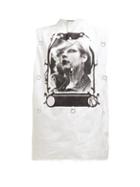 Matchesfashion.com Raf Simons - Photographic Print Floral Jacquard Tank Top - Womens - White Multi