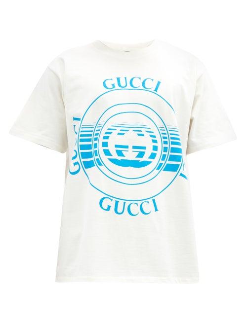 Matchesfashion.com Gucci - Logo-print Cotton-jersey T-shirt - Mens - White