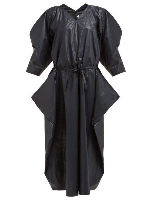 Matchesfashion.com Lemaire - Gathered Chintz Poplin Midi Dress - Womens - Dark Navy