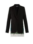 Matchesfashion.com Stella Mccartney - Scarf Insert Wool Blazer - Womens - Black Multi
