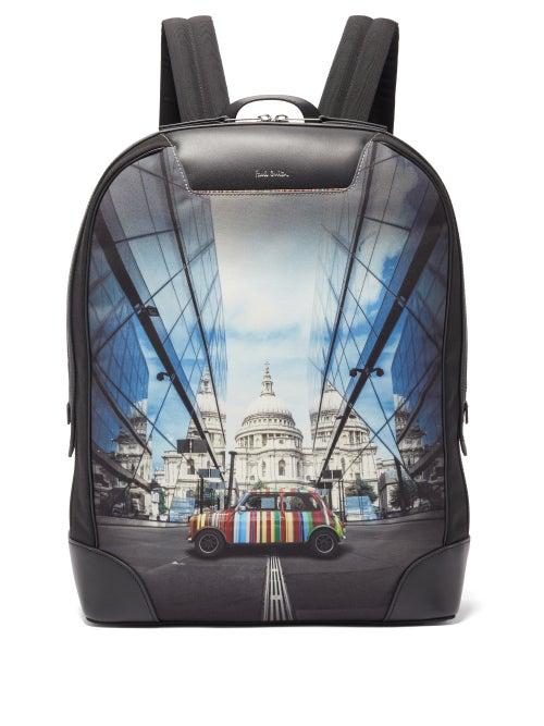 Matchesfashion.com Paul Smith - Mini & St Paul's Leather-trim Canvas Backpack - Mens - Multi