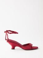 The Row - Charlotte Wraparound-strap Satin Sandals - Womens - Red